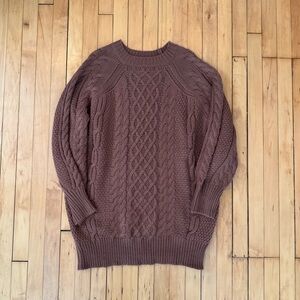 Brown sweater dress
